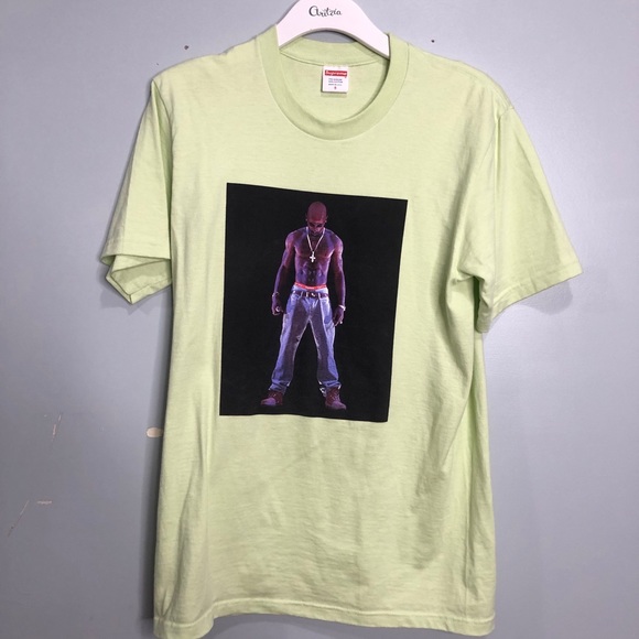 supreme tupac hologram tee white